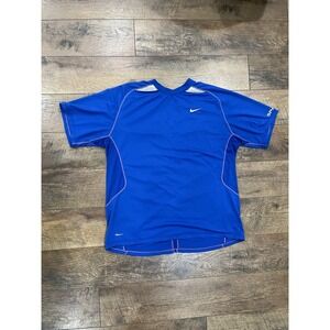 Nike Dri-Fit‎ Sparq Tech Training Tee Shirt Blue XL Y2k Early 2000s